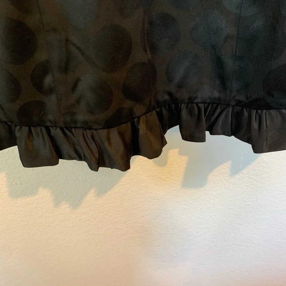 Zara Black Polka Dot Satin Blazer Dress - Picture 7 of 9